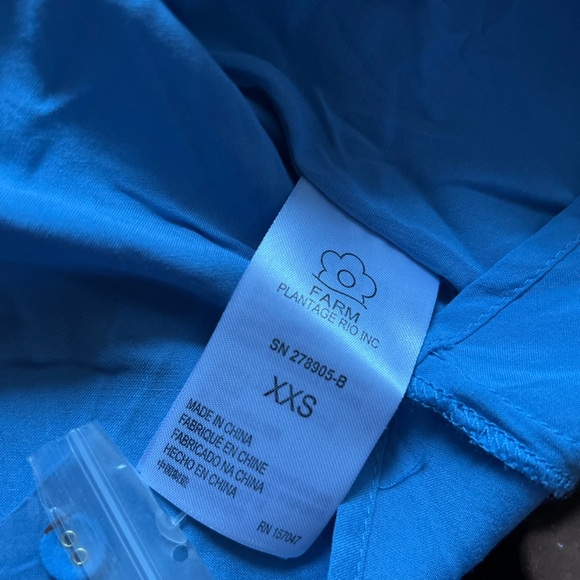 Farm Rio Short-Sleeve Bow-Front Mini Dress XXS BNWT - Picture 15 of 16